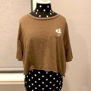 RVCA sunflower cropped tshirt